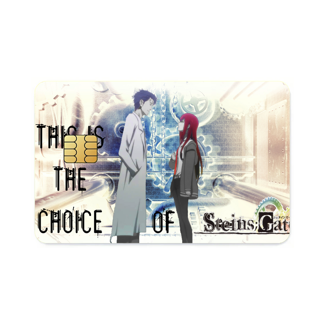 Makise Kurisu & Rintarou Okabe  Credit Card Skins (4-in-1 Pack)