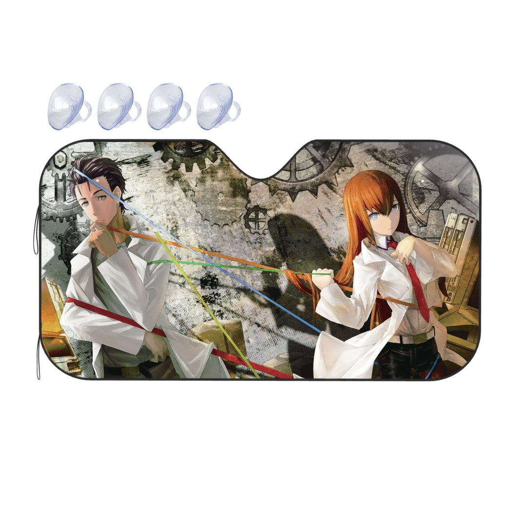 Makise & Kyouma Worldline  Car Sunshade