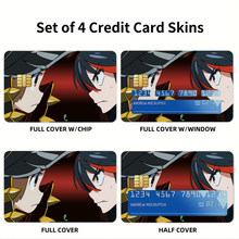 Load image into Gallery viewer, Mako and Ryuko  Credit Card Skins (4-in-1 Pack)
