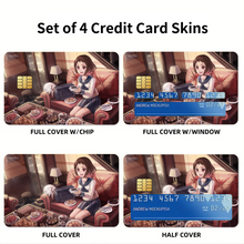 Load image into Gallery viewer, Mayaka Ibara Eating  Credit Card Skins (4-in-1 Pack)
