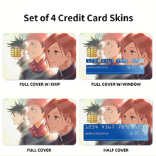 Load image into Gallery viewer, Megumi Fushiguro / Nobara Kugisaki / Yuji Itadori  Credit Card Skins (4-in-1 Pack)
