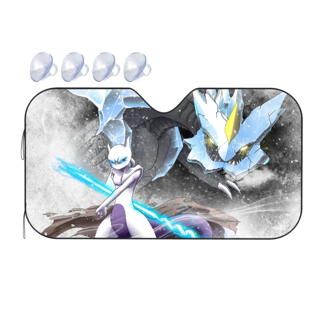 Mewtwo Vs Kyurem Car Sunshade