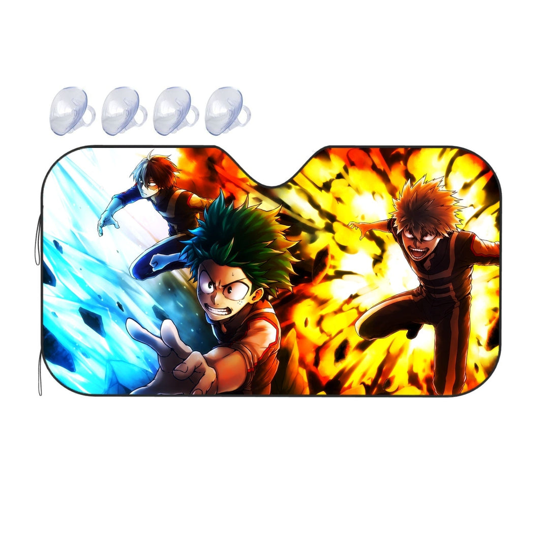 Midoriya ,Bakugou and Todoroki  Car Sunshade
