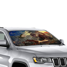 Load image into Gallery viewer, Mikasa Fighting With Armored Titan  Car Sunshade
