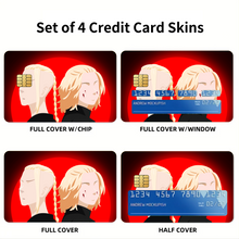 Load image into Gallery viewer, Mikey and Draken (Tokyo Revengers)  Credit Card Skins (4-in-1 Pack)
