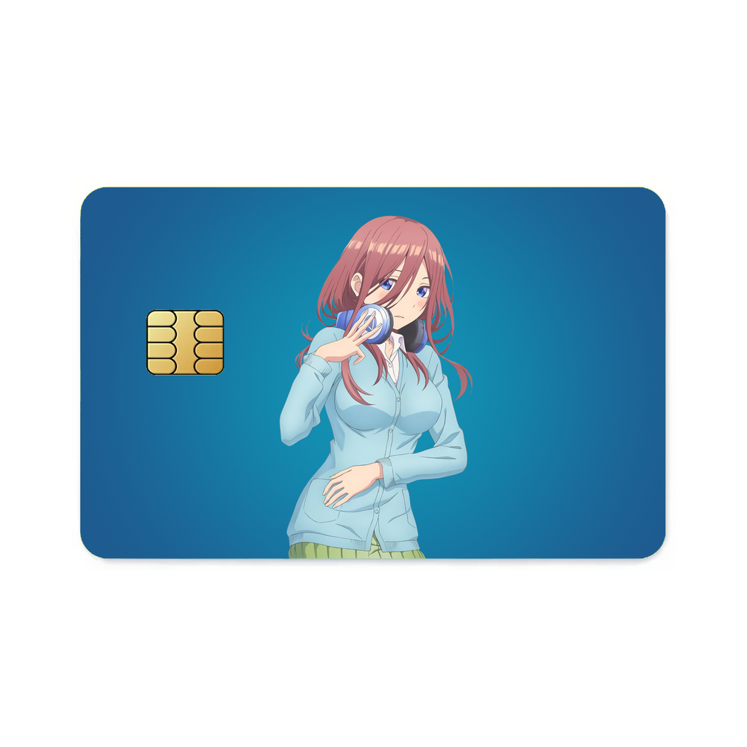 Miku Nakano from 5-Toubun no Hanayome  Credit Card Skins (4-in-1 Pack)