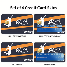 Load image into Gallery viewer, Minimalist &quot;Fly High&quot;Haikyuu!!  Credit Card Skins (4-in-1 Pack)
