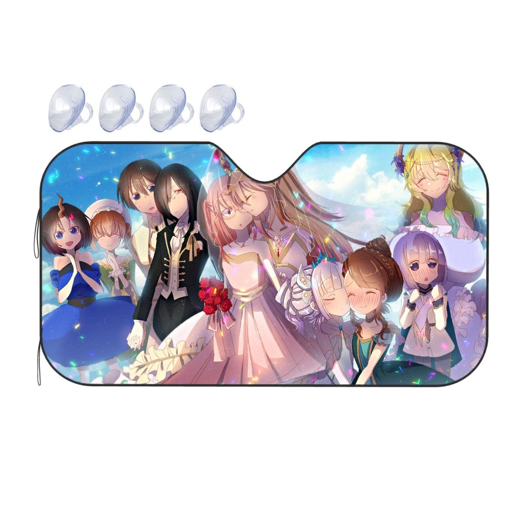 Miss Kobayashi's Dragon Maid Kanna Kamui, Elma, Fafnir, Kobayashi, Kobayashi San Chi No Maid Dragon  Car Sunshade