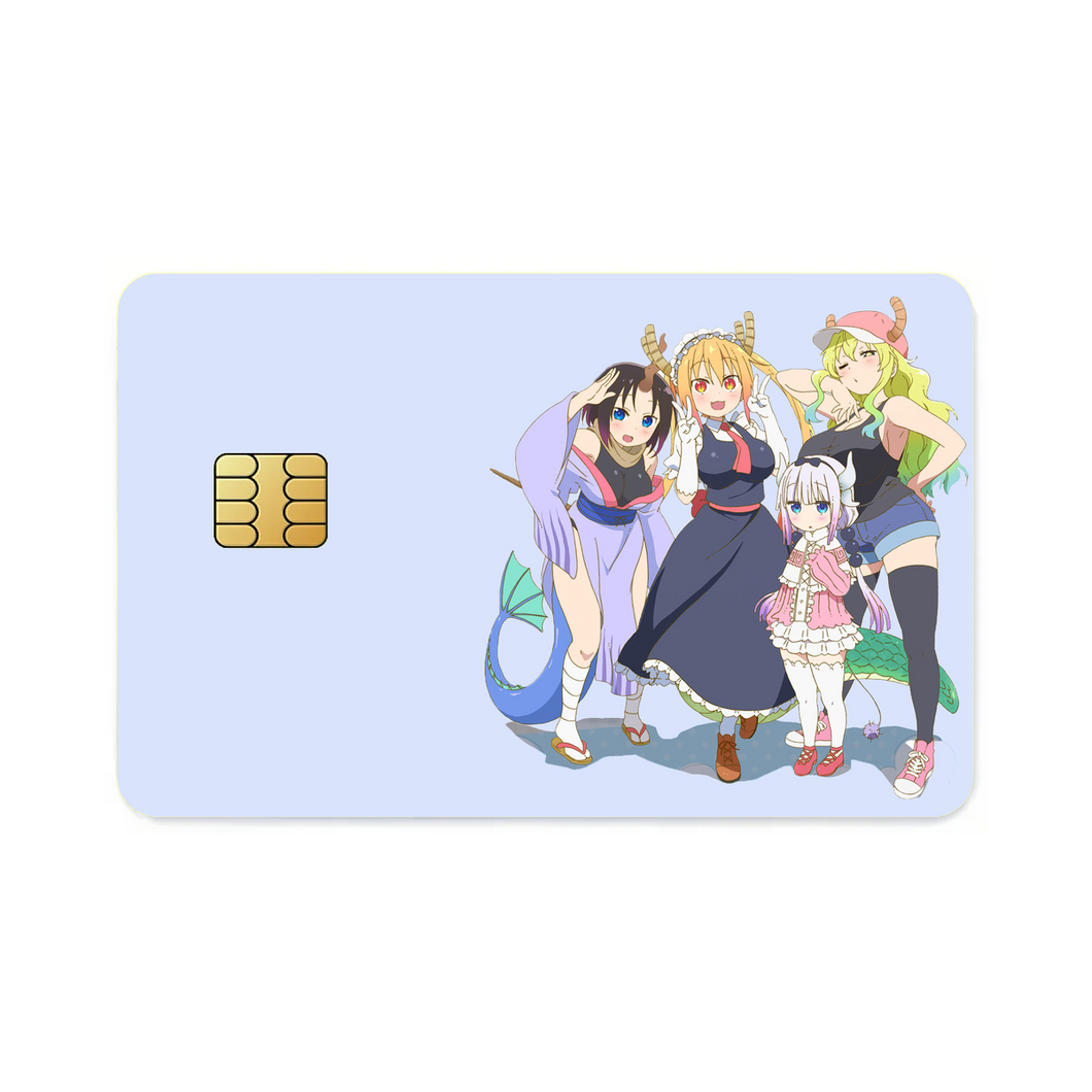 Miss Kobayashi's Dragon Maid Kanna Kamui, Elma, Kobayashi San Chi No Maid Dragon, Quetzalcoatl, Tohru  Credit Card Skins (4-in-1 Pack)