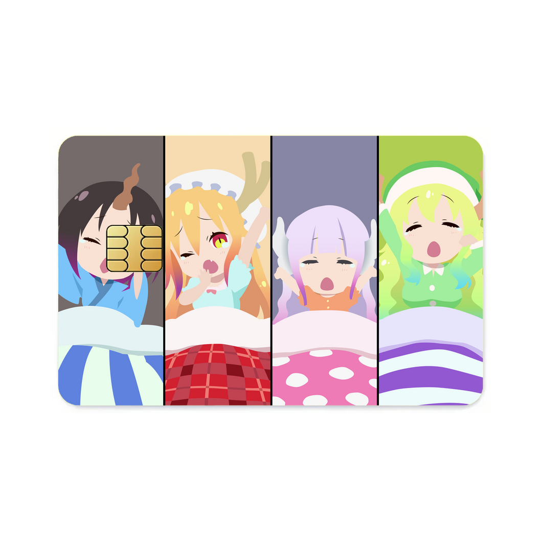 Miss Kobayashi's Dragon Maid Kanna Kamui, Elma, Kobayashi San Chi No Maid Dragon, Quetzalcoatl, Tohru  Credit Card Skins (4-in-1 Pack)