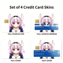 Load image into Gallery viewer, Miss Kobayashi&#39;s Dragon Maid Kanna Kamui, Kobayashi San Chi No Maid Dragon  Credit Card Skins (4-in-1 Pack)

