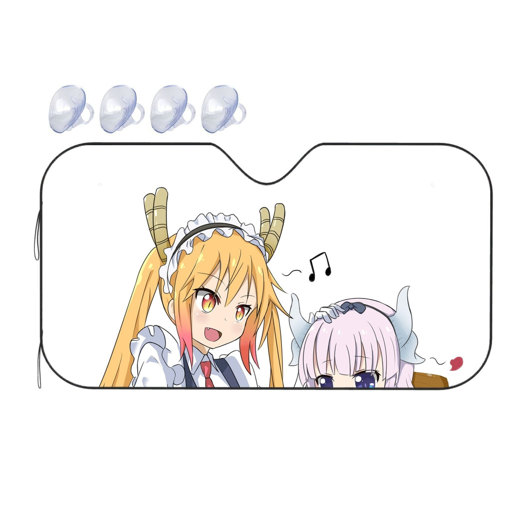 Miss Kobayashi's Dragon Maid Kanna Kamui, Kobayashi San Chi No Maid Dragon, Tohru  Car Sunshade