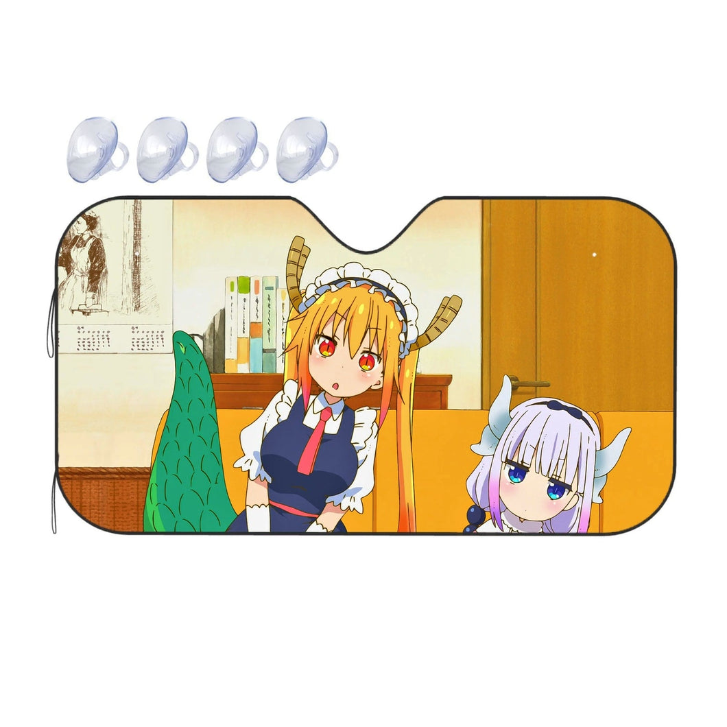 Miss Kobayashi's Dragon Maid Kanna Kamui, Kobayashi San Chi No Maid Dragon, Tohru  Car Sunshade