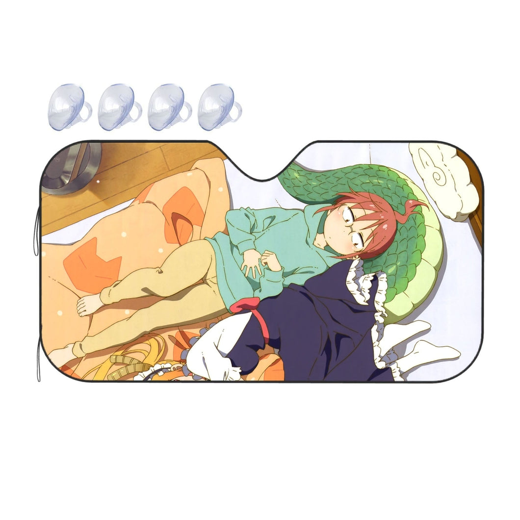 Miss Kobayashi's Dragon Maid Kobayashi, Kobayashi San Chi No Maid Dragon, Tohru  Car Sunshade