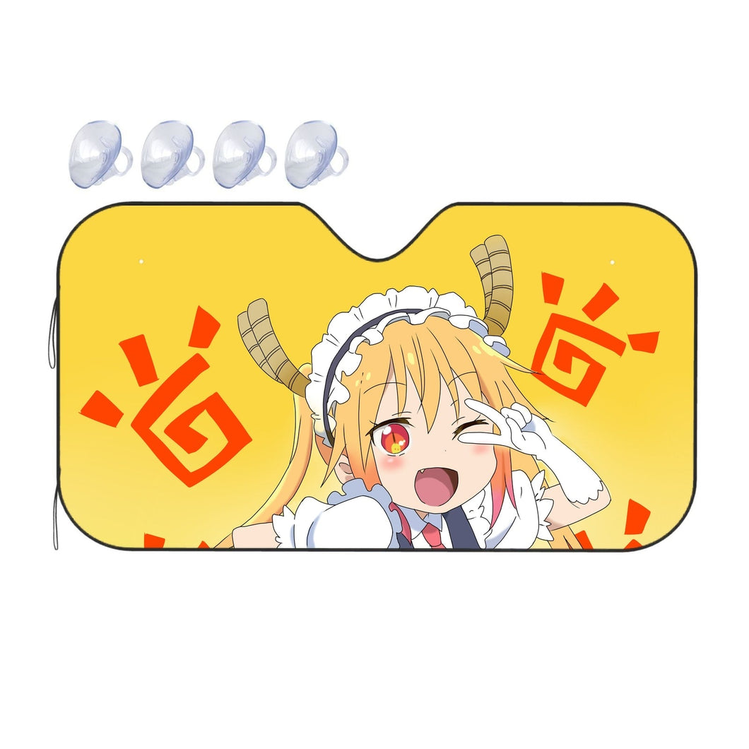 Miss Kobayashi's Dragon Maid Kobayashi-san Chi No Maid Dragon, Miss Kobayashi S Dragon Maid, Tohru  Car Sunshade