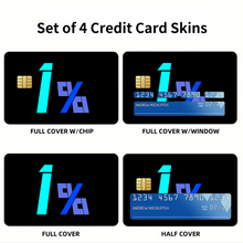 Load image into Gallery viewer, Mob Psycho &quot;1%&quot; Credit Card Skins (4-in-1 Pack)
