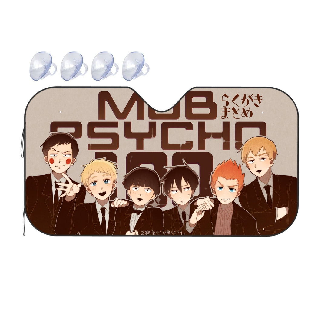 Mob Psycho 100 Arataka Reigen, Ekubo, Ritsu Kageyama, Teruki Hanazawa  Car Sunshade