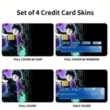 Load image into Gallery viewer, Mob Psycho 100 Arataka Reigen, Shigeo Kageyama  Credit Card Skins (4-in-1 Pack)
