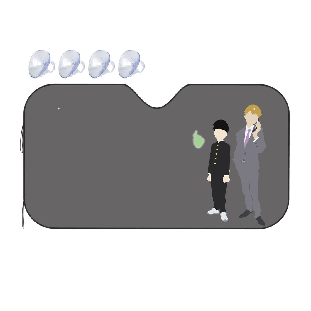 Mob Psycho 100 Arataka Reigen, Shigeo Kageyama, Ekubo  Car Sunshade