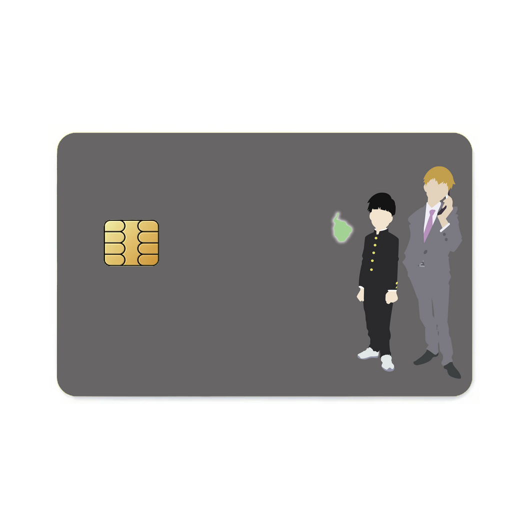 Mob Psycho 100 Arataka Reigen, Shigeo Kageyama, Ekubo  Credit Card Skins (4-in-1 Pack)