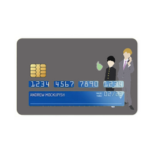 Load image into Gallery viewer, Mob Psycho 100 Arataka Reigen, Shigeo Kageyama, Ekubo  Credit Card Skins (4-in-1 Pack)
