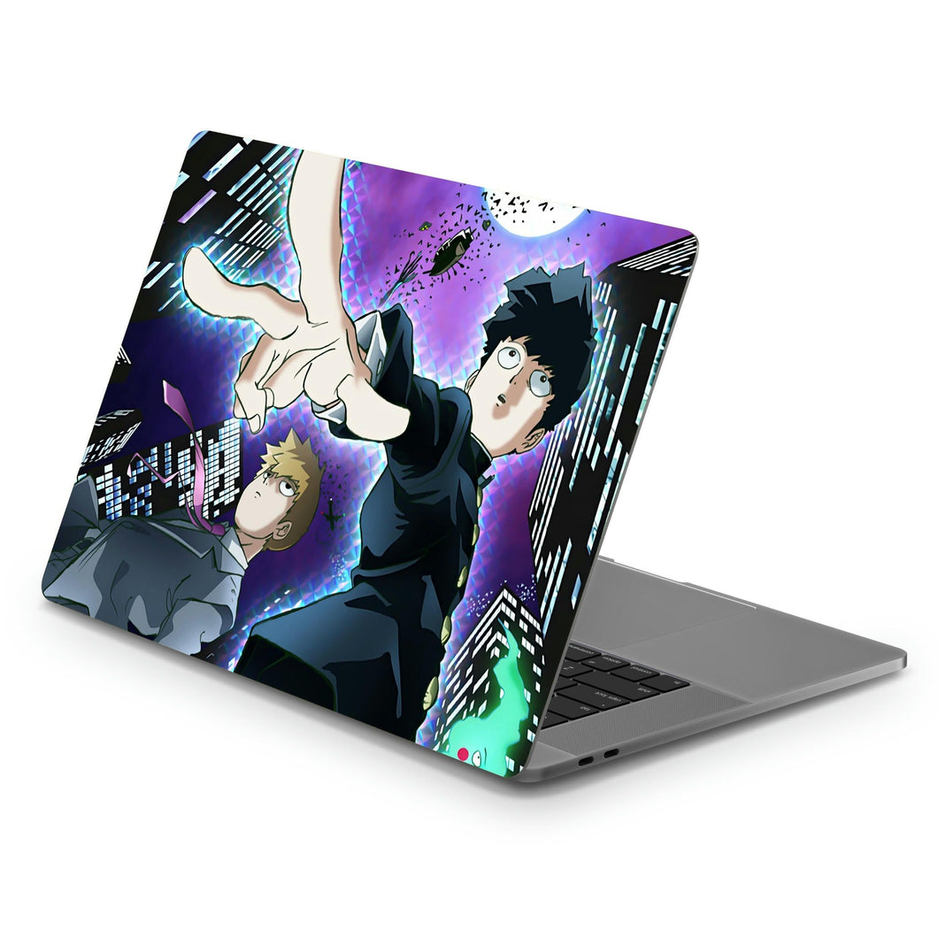 Mob Psycho 100 Arataka Reigen, Shigeo Kageyama, Ekubo  Macbook Skin