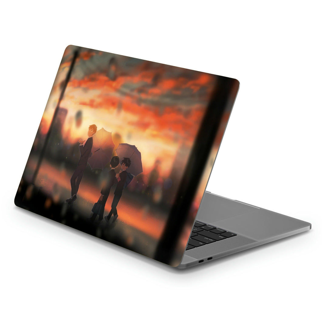 Mob Psycho 100 Arataka Reigen, Shigeo Kageyama, Ritsu Kageyama  Macbook Skin