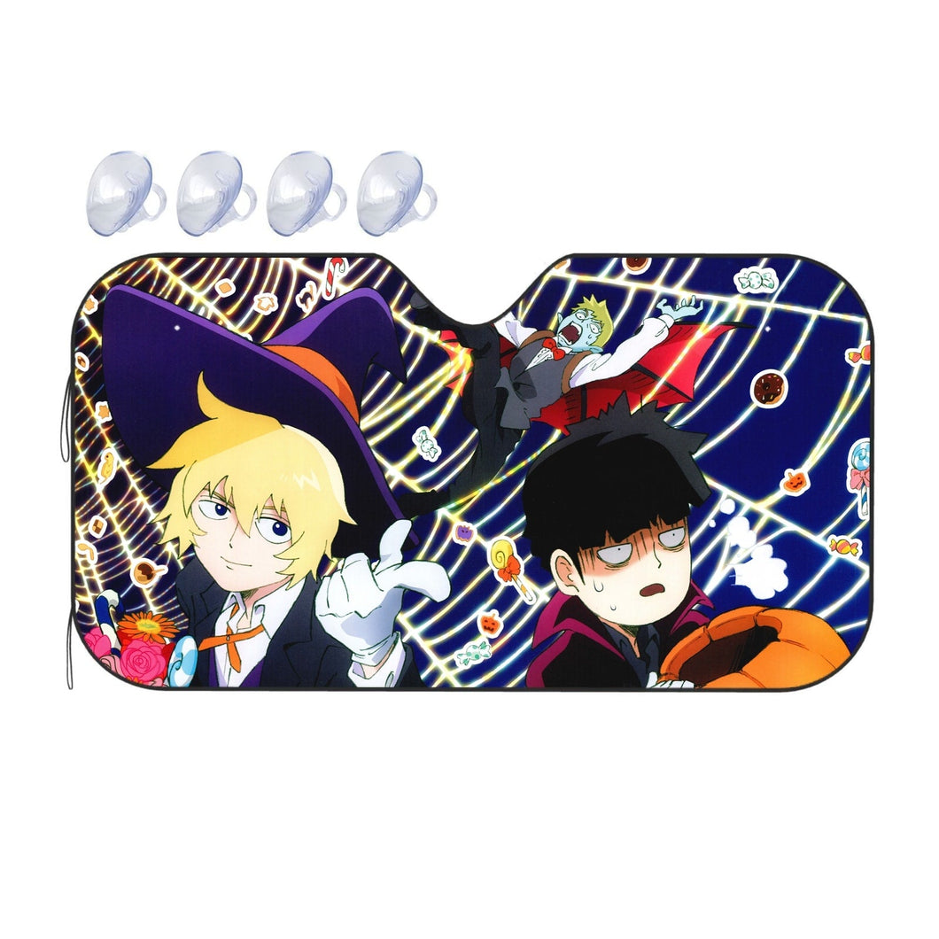 Mob Psycho 100 Arataka Reigen, Shigeo Kageyama, Teruki Hanazawa  Car Sunshade