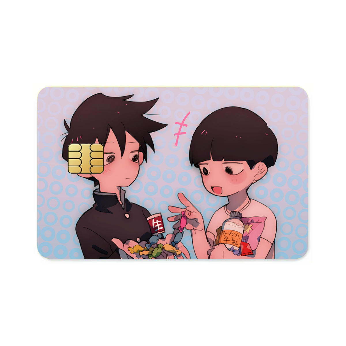 Shigeo Ritsu Mob Psycho 100 Shigeo Kageyama, Ritsu Kageyama Credit Card Skins (4-in