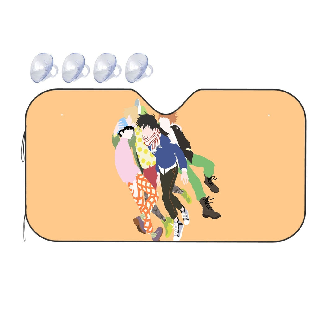 Mob Psycho 100 Shigeo Kageyama, Ritsu Kageyama, Teruki Hanazawa  Car Sunshade