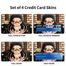 Load image into Gallery viewer, Monkey D. Luffy (Gear fourth) Credit Card Skins (4-in-1 Pack)
