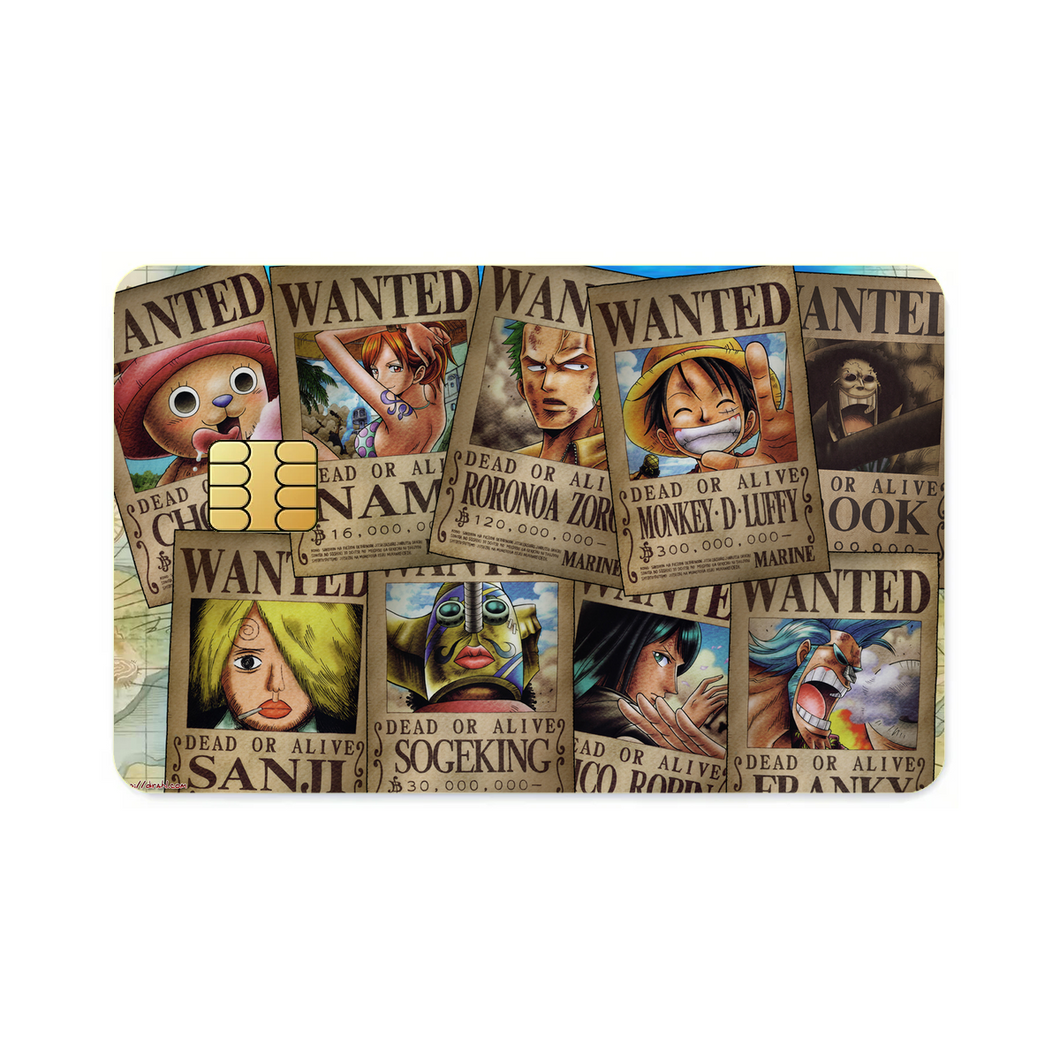 Monkey D. Luffy's crew wanted  Credit Card Skins (4-in-1 Pack)