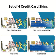 Load image into Gallery viewer, Monogatari Minimalist March of the Oddities V1  Credit Card Skins (4-in-1 Pack)
