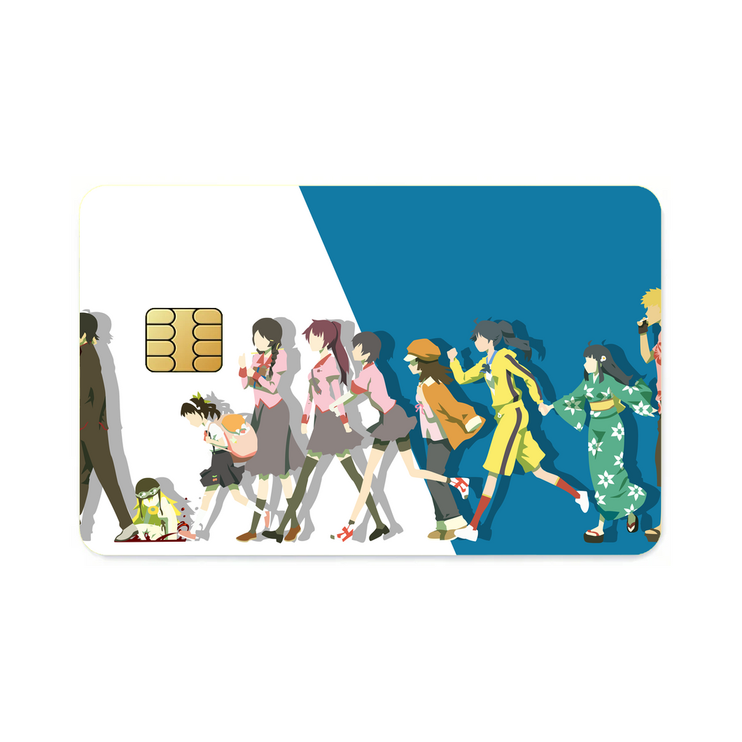 Monogatari Minimalist March of the Oddities V1  Credit Card Skins (4-in-1 Pack)