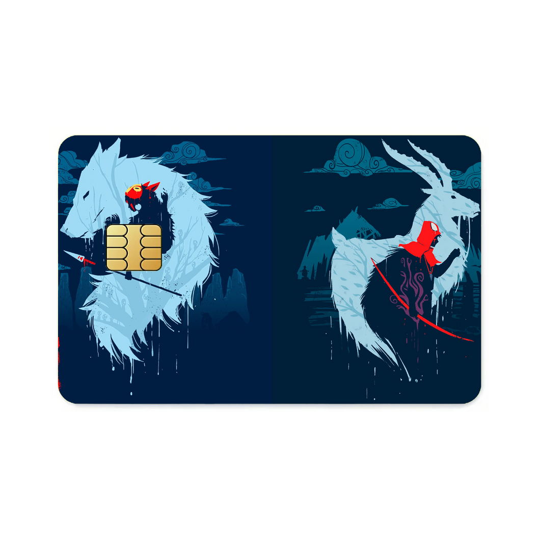 Mononoke Hime and Ashitaka  Credit Card Skins (4-in-1 Pack)