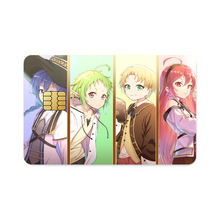 Load image into Gallery viewer, Mushoku Tensei: Jobless Reincarnation Roxy Migurdia, Rudeus Greyrat, Eris Boreas Greyrat, Sylphiette  Credit Card Skins (4-in-1 Pack)
