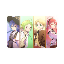 Load image into Gallery viewer, Mushoku Tensei: Jobless Reincarnation Roxy Migurdia, Rudeus Greyrat, Eris Boreas Greyrat, Sylphiette  Credit Card Skins (4-in-1 Pack)
