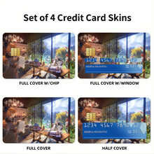 Load image into Gallery viewer, Mushoku Tensei: Jobless Reincarnation Roxy Migurdia, Rudeus Greyrat, Eris Boreas Greyrat, Sylphiette, Orsted  Credit Card Skins (4-in-1 Pack)
