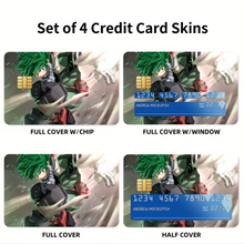 Load image into Gallery viewer, My Hero Academia Izuku Midoriya  Credit Card Skins (4-in-1 Pack)
