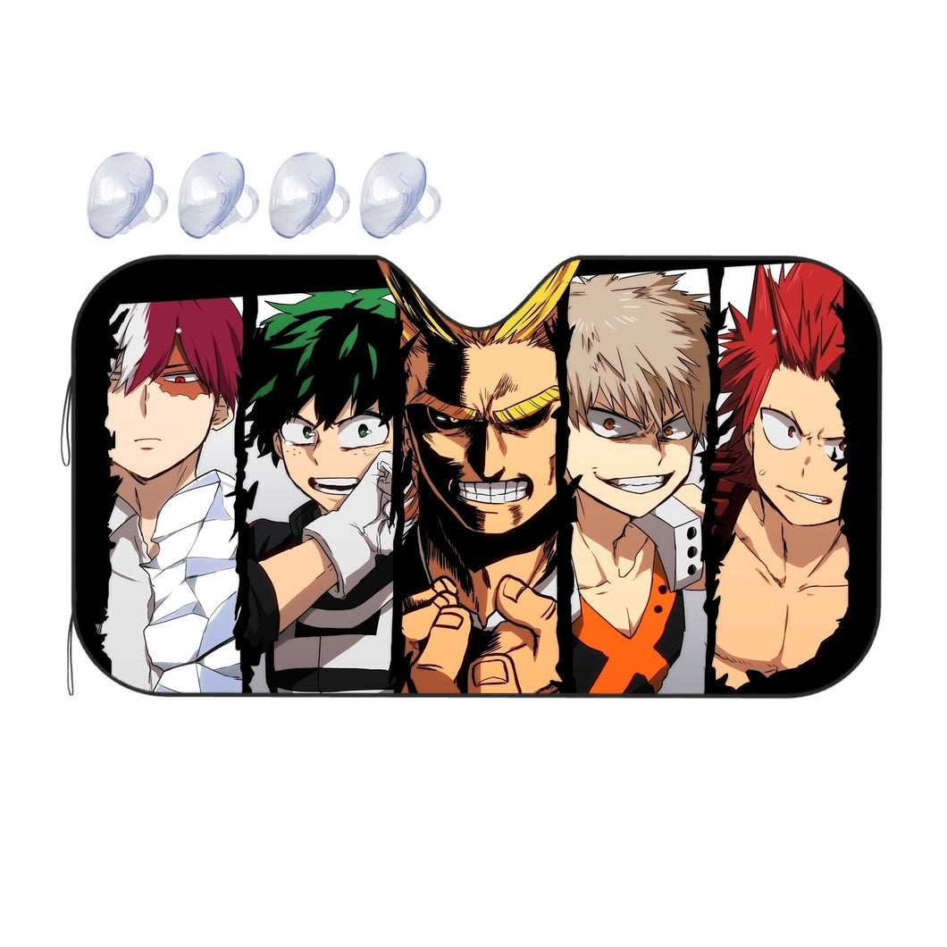My Hero Academia Izuku Midoriya, Katsuki Bakugou, All Might  Car Sunshade