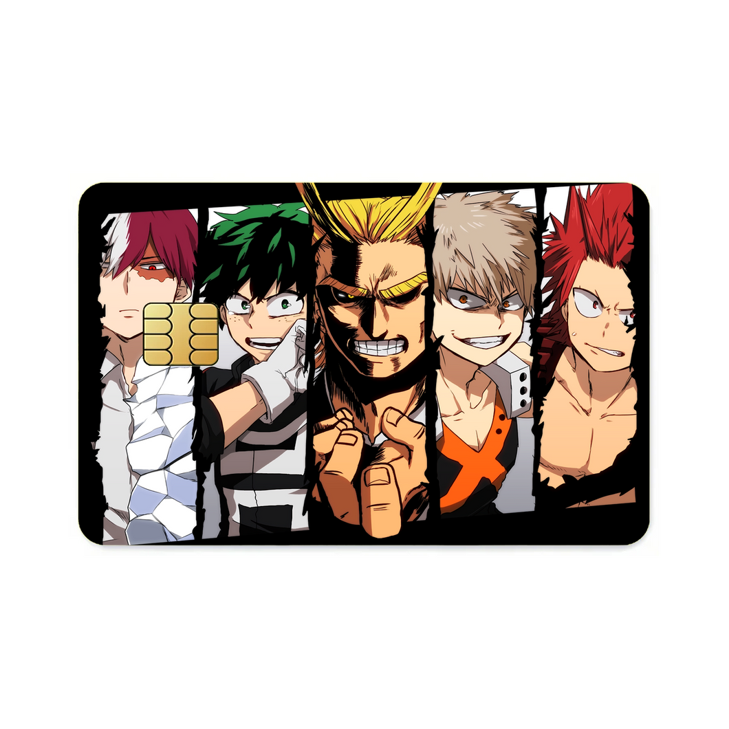 My Hero Academia Izuku Midoriya, Katsuki Bakugou, All Might  Credit Card Skins (4-in-1 Pack)