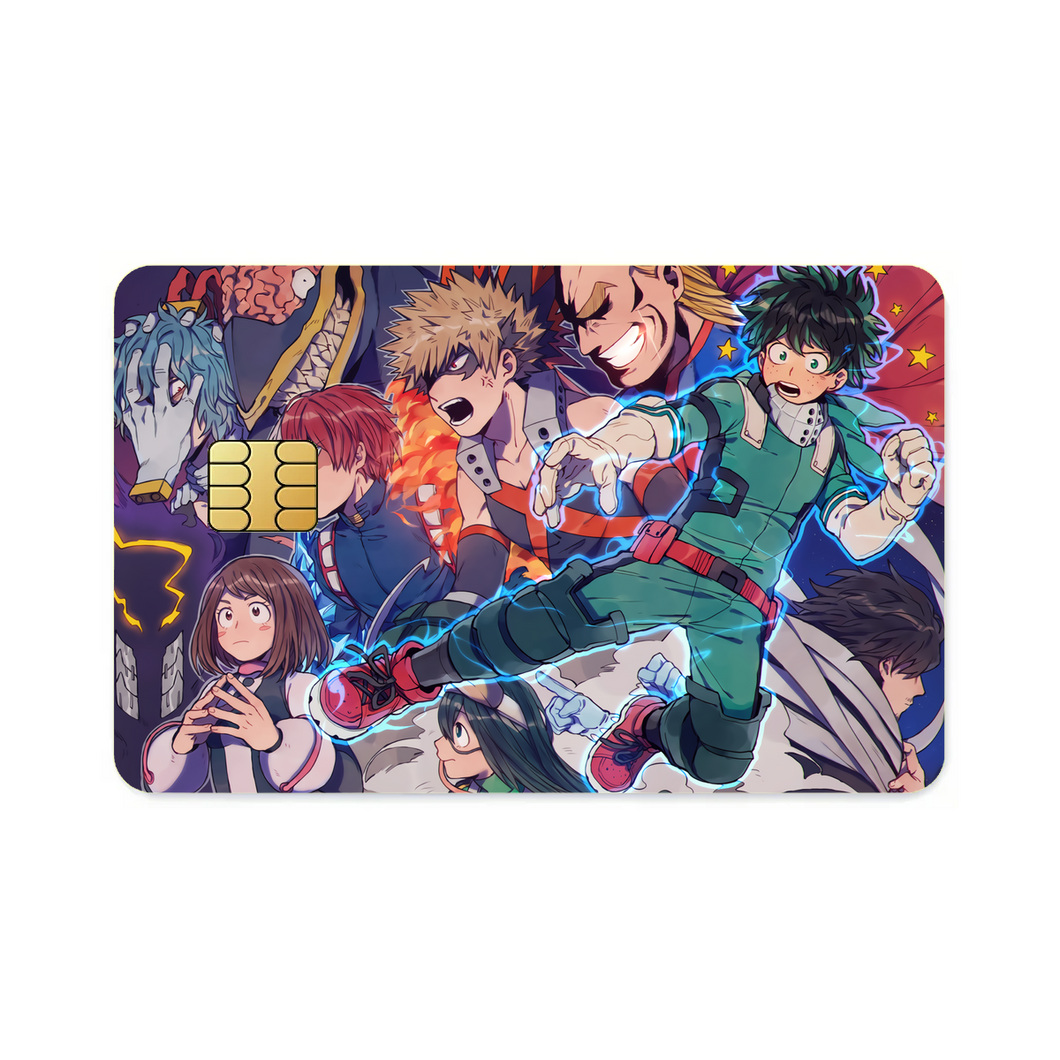 My Hero Academia Izuku Midoriya, Katsuki Bakugou, All Might, Shouta Aizawa, Tsuyu Asui  Credit Card Skins (4-in-1 Pack)