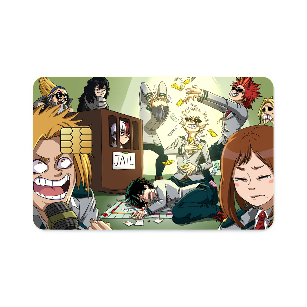 My Hero Academia Izuku Midoriya, Katsuki Bakugou, All Might, Tenya Iida, Shouta Aizawa  Credit Card Skins (4-in-1 Pack)