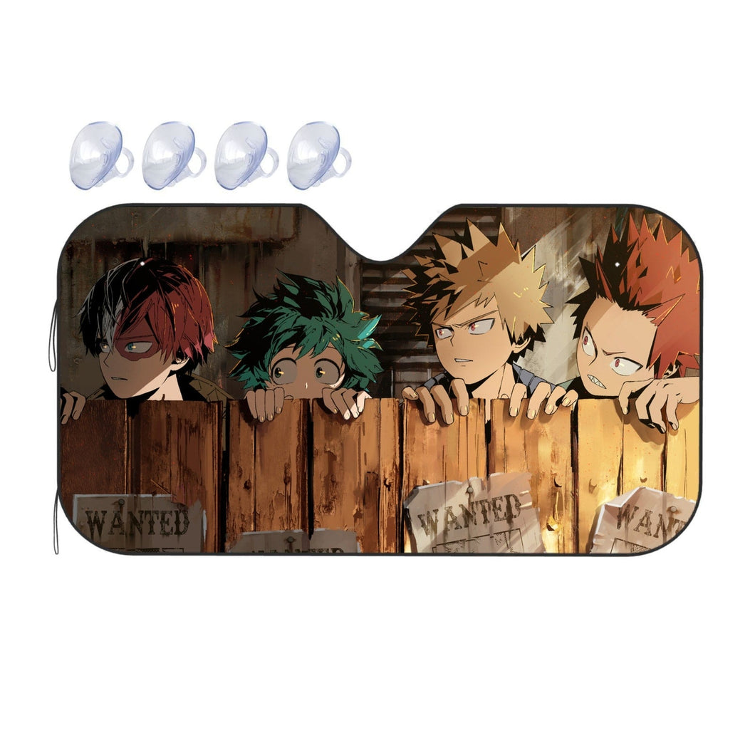 My Hero Academia Izuku Midoriya, Katsuki Bakugou  Car Sunshade