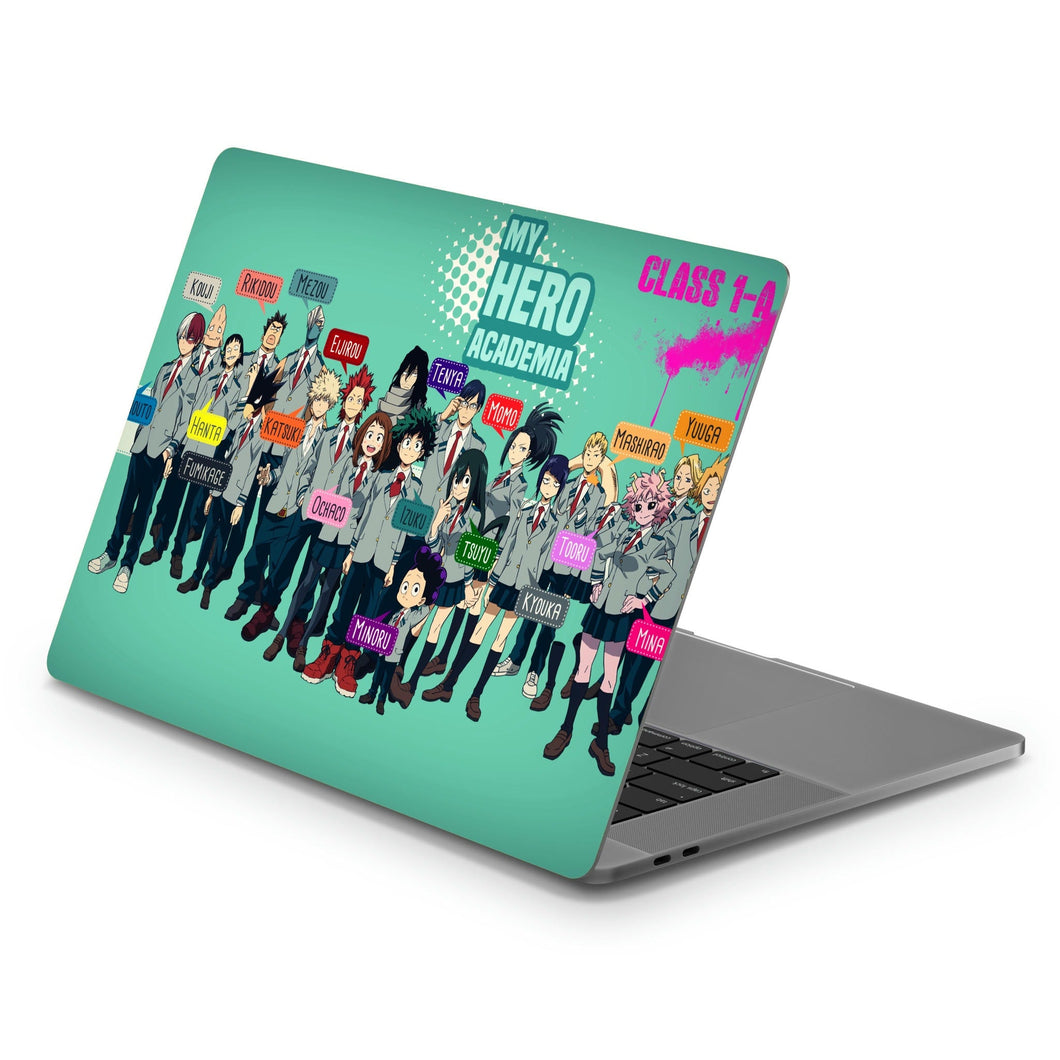 My Hero Academia Izuku Midoriya, Katsuki Bakugou, Shouta Aizawa, Tsuyu Asui  Macbook Skin