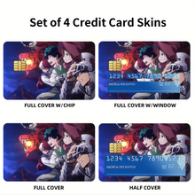 Load image into Gallery viewer, My Hero Academia Izuku Midoriya, Katsuki Bakugou, Tenya Iida  Credit Card Skins (4-in-1 Pack)
