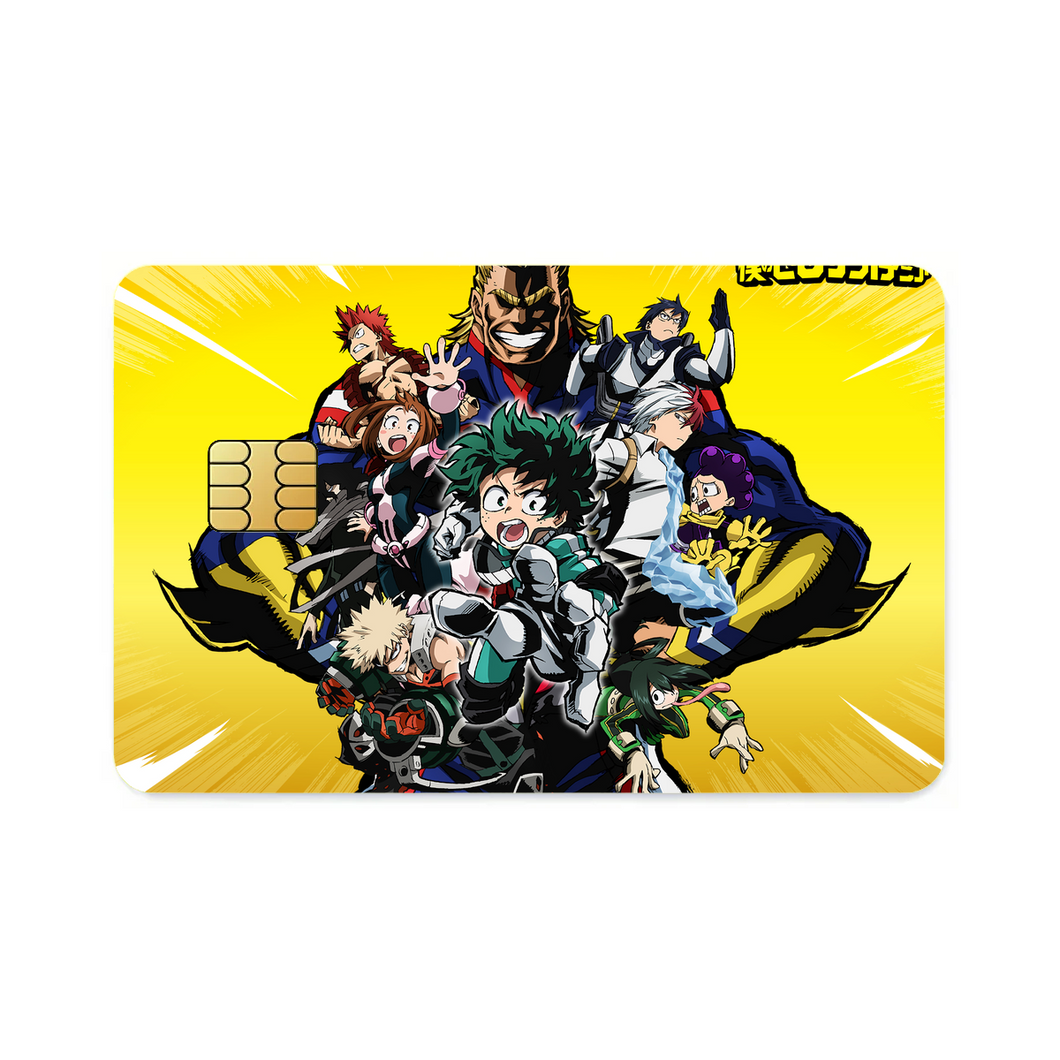 My Hero Academia Izuku Midoriya, Katsuki Bakugou, Tenya Iida, Shouta Aizawa, Tsuyu Asui  Credit Card Skins (4-in-1 Pack)