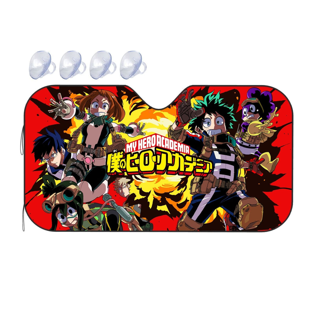 My Hero Academia Izuku Midoriya, Katsuki Bakugou, Tenya Iida, Tsuyu Asui  Car Sunshade