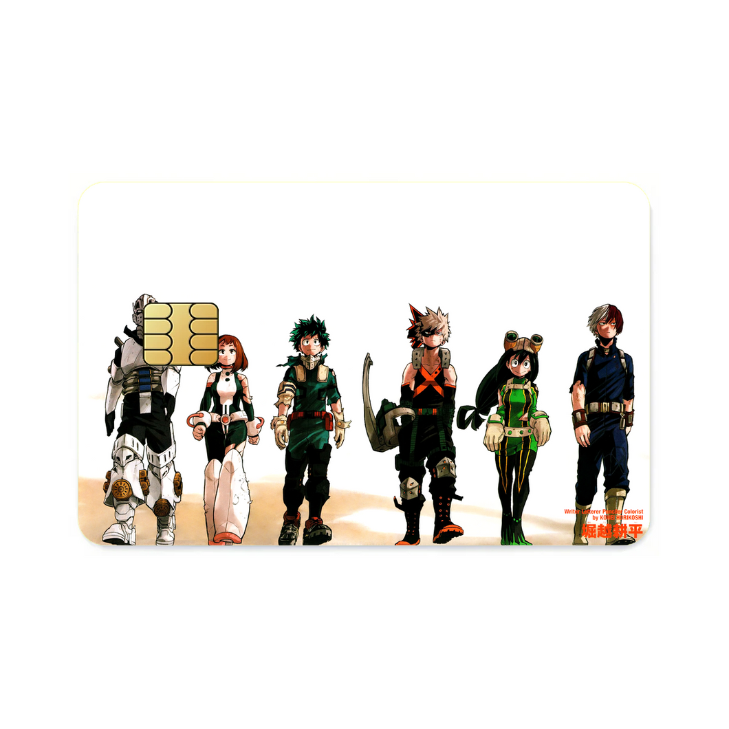 My Hero Academia Izuku Midoriya, Katsuki Bakugou, Tenya Iida, Tsuyu Asui  Credit Card Skins (4-in-1 Pack)