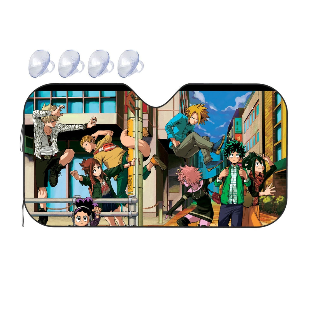 My Hero Academia Izuku Midoriya, Katsuki Bakugou, Tsuyu Asui  Car Sunshade